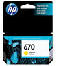 Tinta HP 670 - CZ116AL, Amarillo