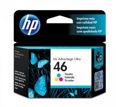 Tinta HP 46 - CZ638AL, Cian, magenta, amarillo