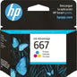 Tinta HP 667A - 3YM78AL, Cian, Magenta, Amarillo