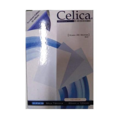 Mica Térmica Celica Tamaño Credencial 80x120mm 8 Milésimas o 200 Micrones Paquete C/100 Pzas