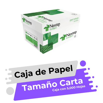 Caja de Papel Cortado Nextep Ecologico Carta 95% Blancura C/5,000 Hojas