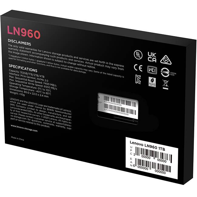 SSD LENOVO LN960-4TB