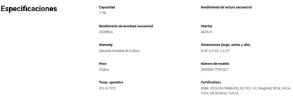 SSD SANDISK SDSSDA-1T00-G27