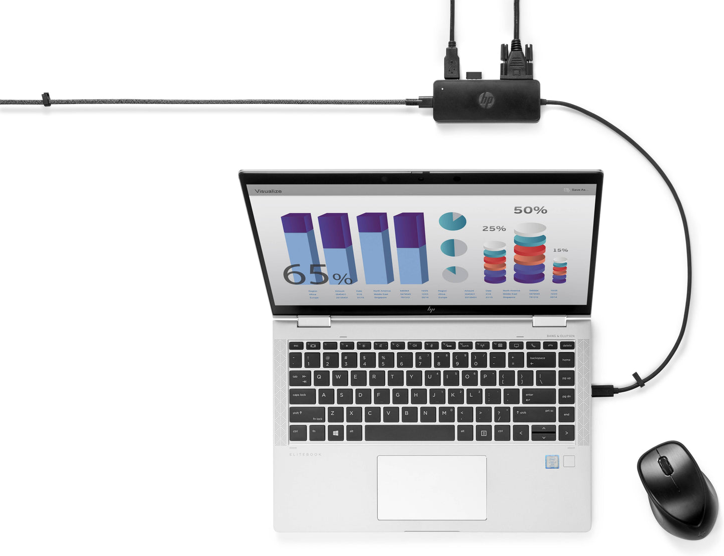 HP USB-C Travel Hub USB-C, HDMI, VGA, USB A HP 7PJ38AA