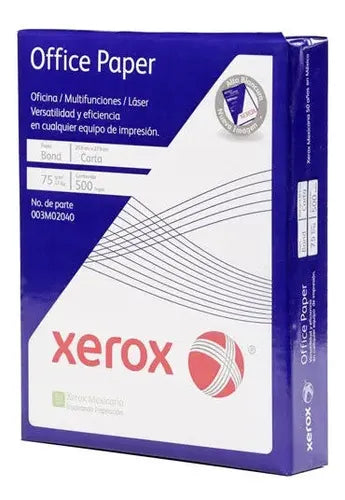Papel Cortado Xerox Office Paper Carta Azul 75Grs 97% Blancura Caja C/5000 hojas