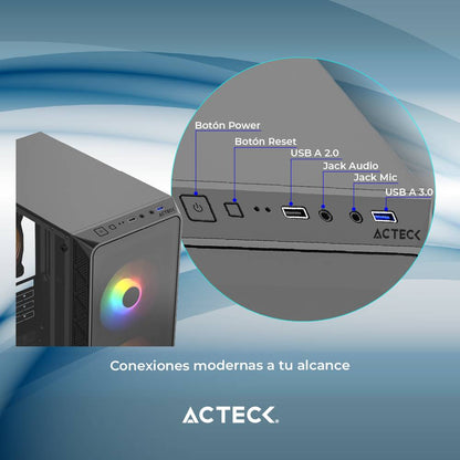 Gabinete para Computadoras ACTECK DOOM PRO CRYSTAL GI730C