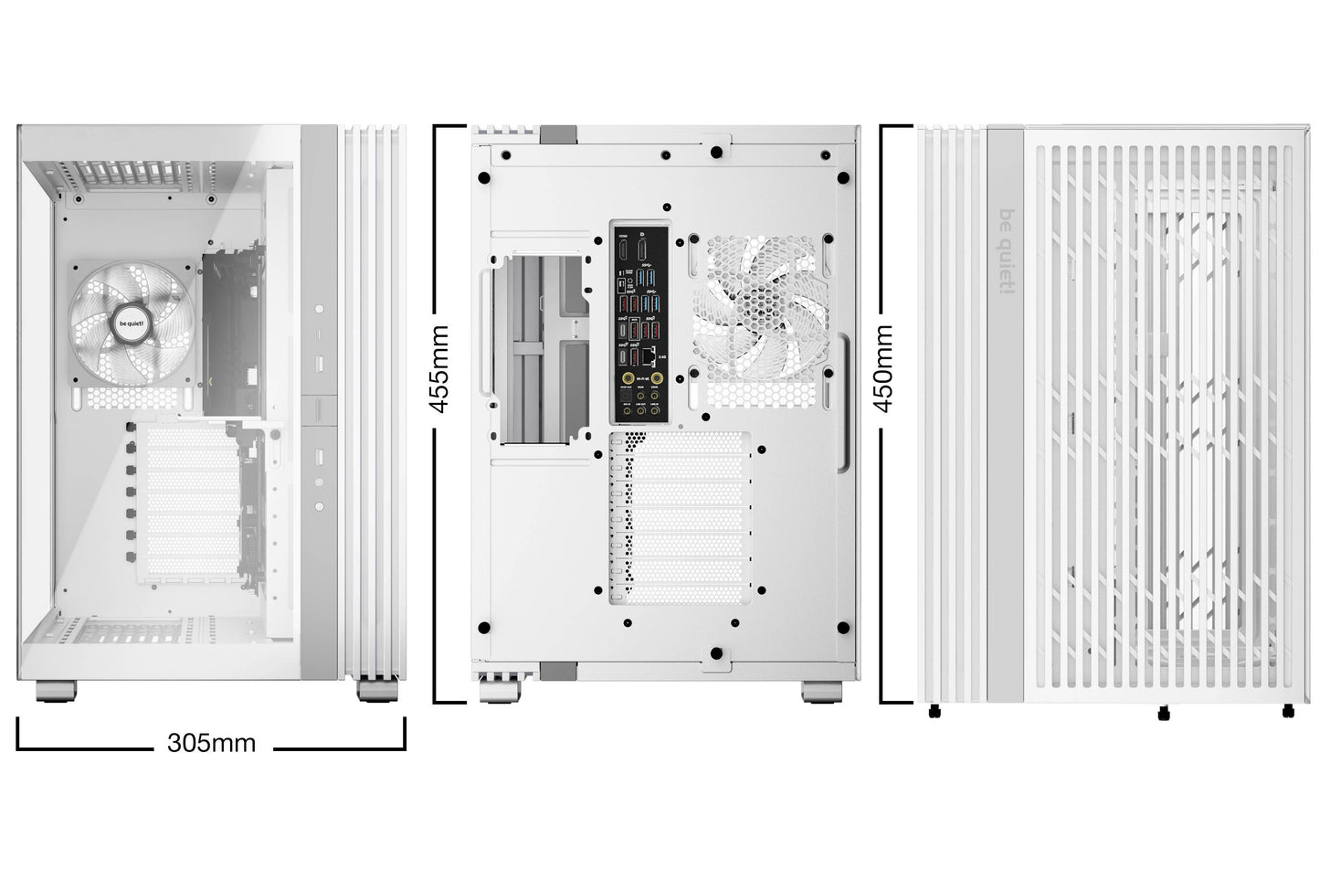 Gabinetes Gaming Be Quiet LIGHT BASE 600 LX WHITE