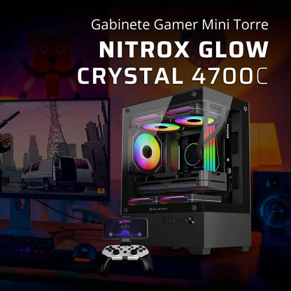 Gabinetes Gaming Balam Rush NITROX GLOW CRYSTAL 4700C