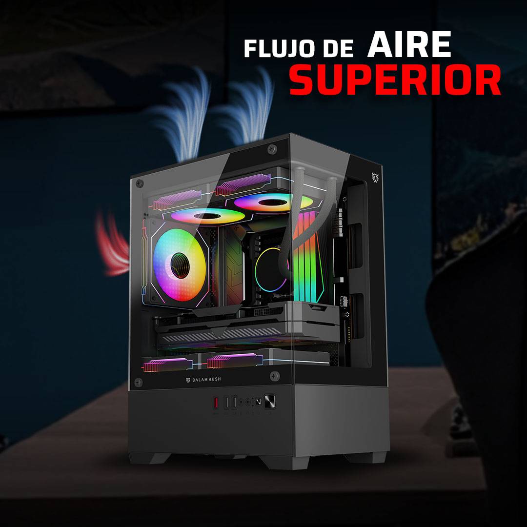 Gabinetes Gaming Balam Rush NITROX GLOW CRYSTAL 4700C