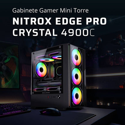 Gabinetes Gaming Balam Rush NITROX EDGE PRO CRYSTAL 4900C