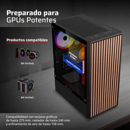 Gabinetes Gaming Balam Rush DRAGONFLY WOOD GM580CB