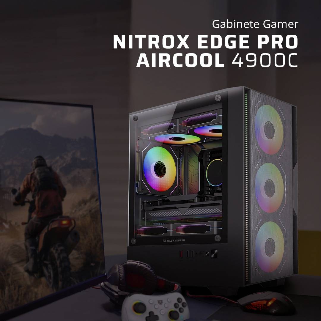Gabinetes Gaming Balam Rush NITROX EDGE PRO AIRCOOL 4900C