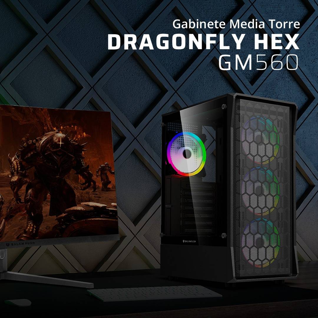 Gabinetes Gaming Balam Rush DRAGONFLY HEX GM560