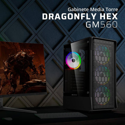 Gabinetes Gaming Balam Rush DRAGONFLY HEX GM560