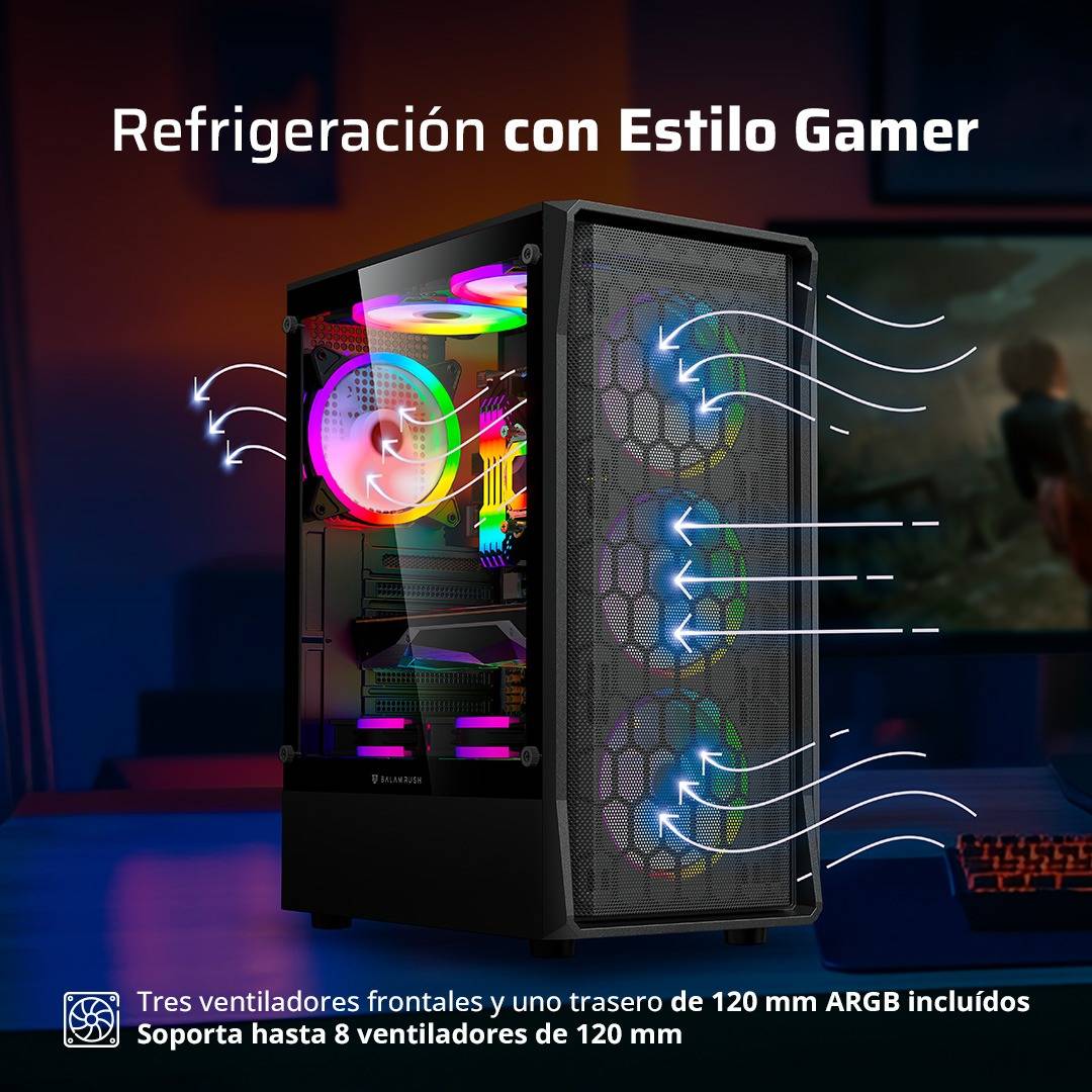 Gabinetes Gaming Balam Rush DRAGONFLY HEX GM560