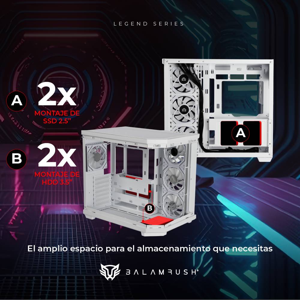 Gabinetes Gaming Balam Rush Tank Master 9600TB Legend Series