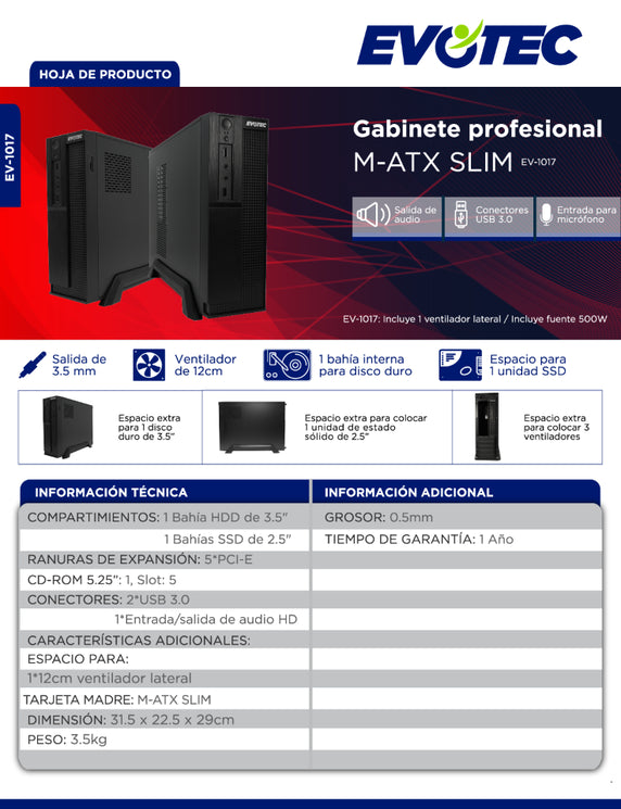 Gabinete EVOTEC EV-1017