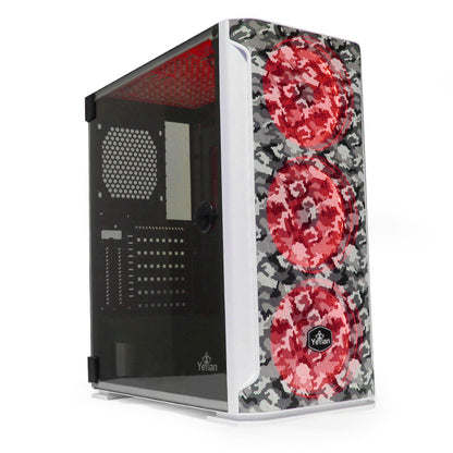 GABINETE  HOLLOW 2500 ATX,C/T 3VEN ARGB/MESH/ Yeyian