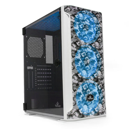 GABINETE  HOLLOW 2500 ATX,C/T 3VEN ARGB/MESH/ Yeyian