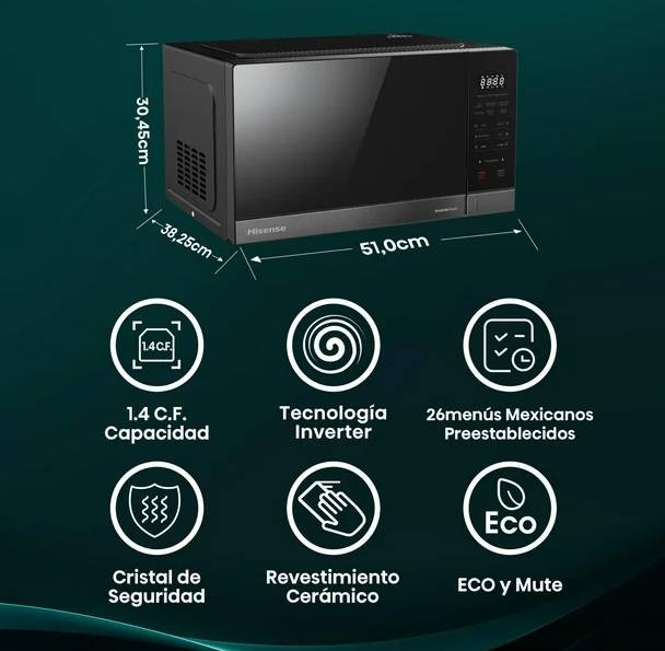 Microondas Hisense HMMS3411DSV