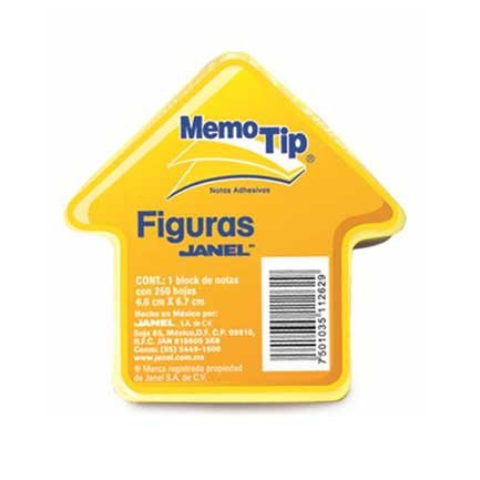 NOTAS ADHESIVAS JANEL MEMO TIP FLECHA 3X3 C/250
