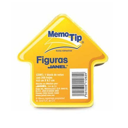NOTAS ADHESIVAS JANEL MEMO TIP FLECHA 3X3 C/250