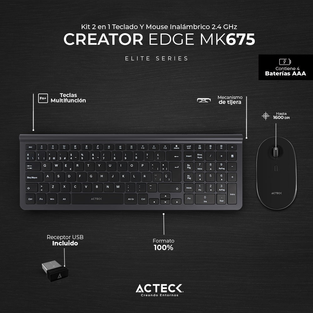 Kit teclado y mouse ACTECK MK675