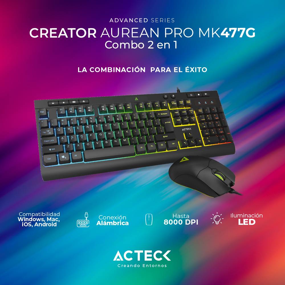 Kit de teclado y mouse ACTECK MK477G