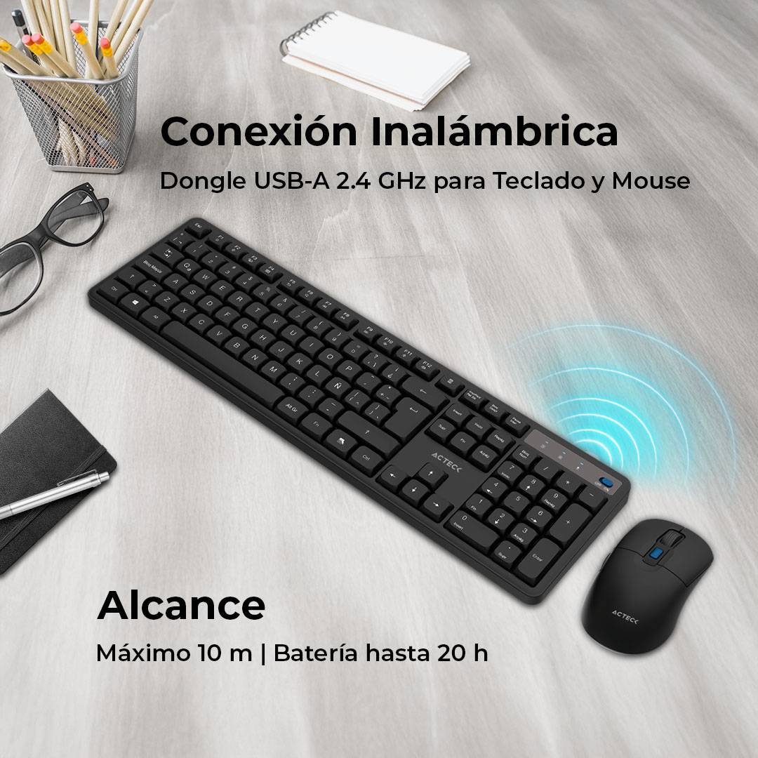 Kits para Teclado y Mouse ACTECK CREATOR SILENT PRO M474