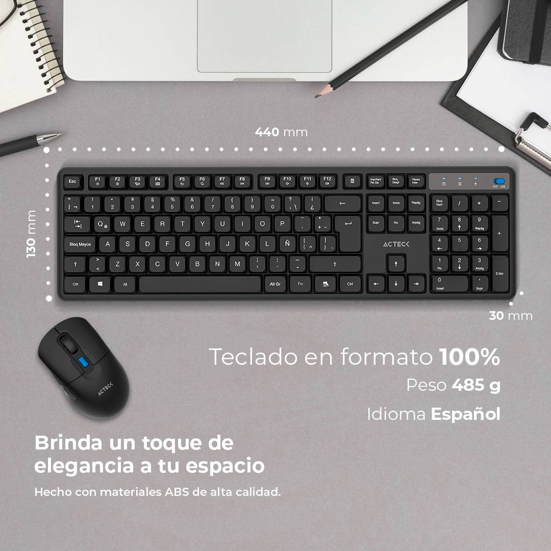 Kits para Teclado y Mouse ACTECK CREATOR SILENT PRO M474