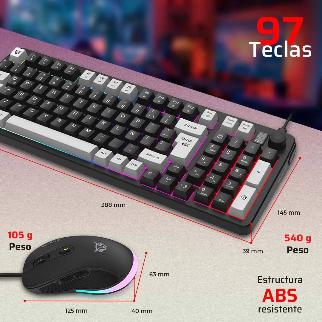 Kits para Teclado y Mouse Balam Rush KG515