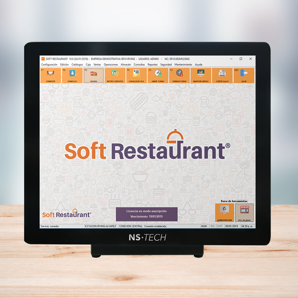 Software de administración  Soft Restaurant  SR-10PRO-RA