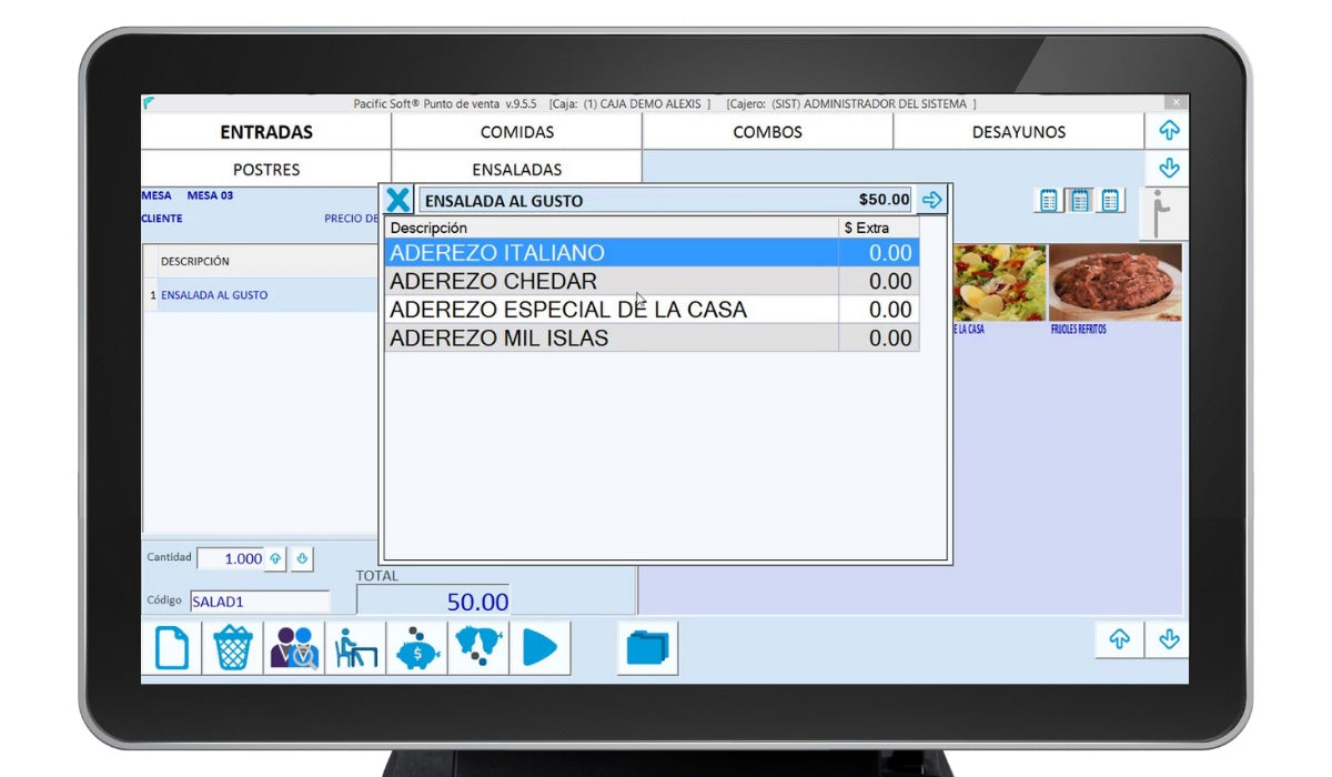 Software de punto de venta para Restaurantes. PACIFIC SOFT PSF010