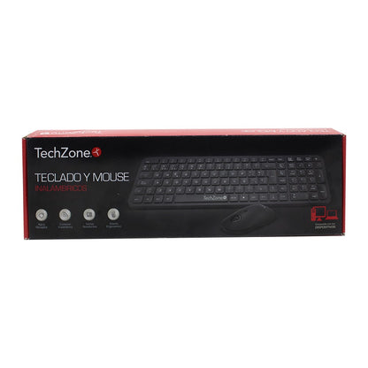 Kit Teclado y Mouse Inalámbrico TECHZONE TZCOMBINA05