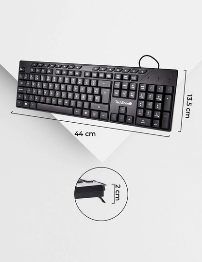 Kit para Teclado Y Mouse TECHZONE TZACCBA01