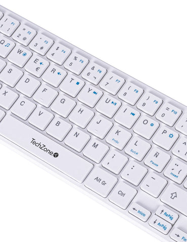 Kits para Teclado Y Mouse TECHZONE Young Pop White