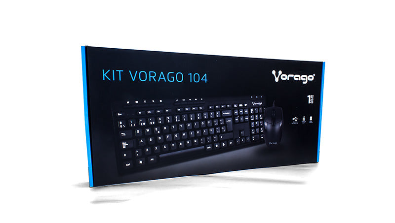 Kit de Teclado y Mouse VORAGO KM-104