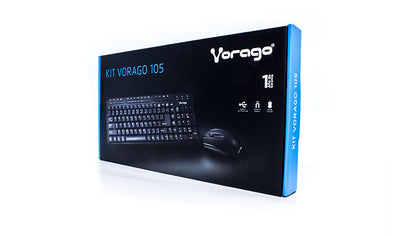 Kit de Teclado y Mouse VORAGO SGB-3010-KKMF1-SP