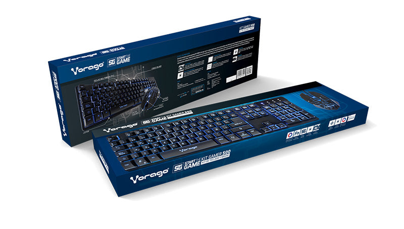 Kit de Teclado y Mouse Gaming VORAGO KM-500