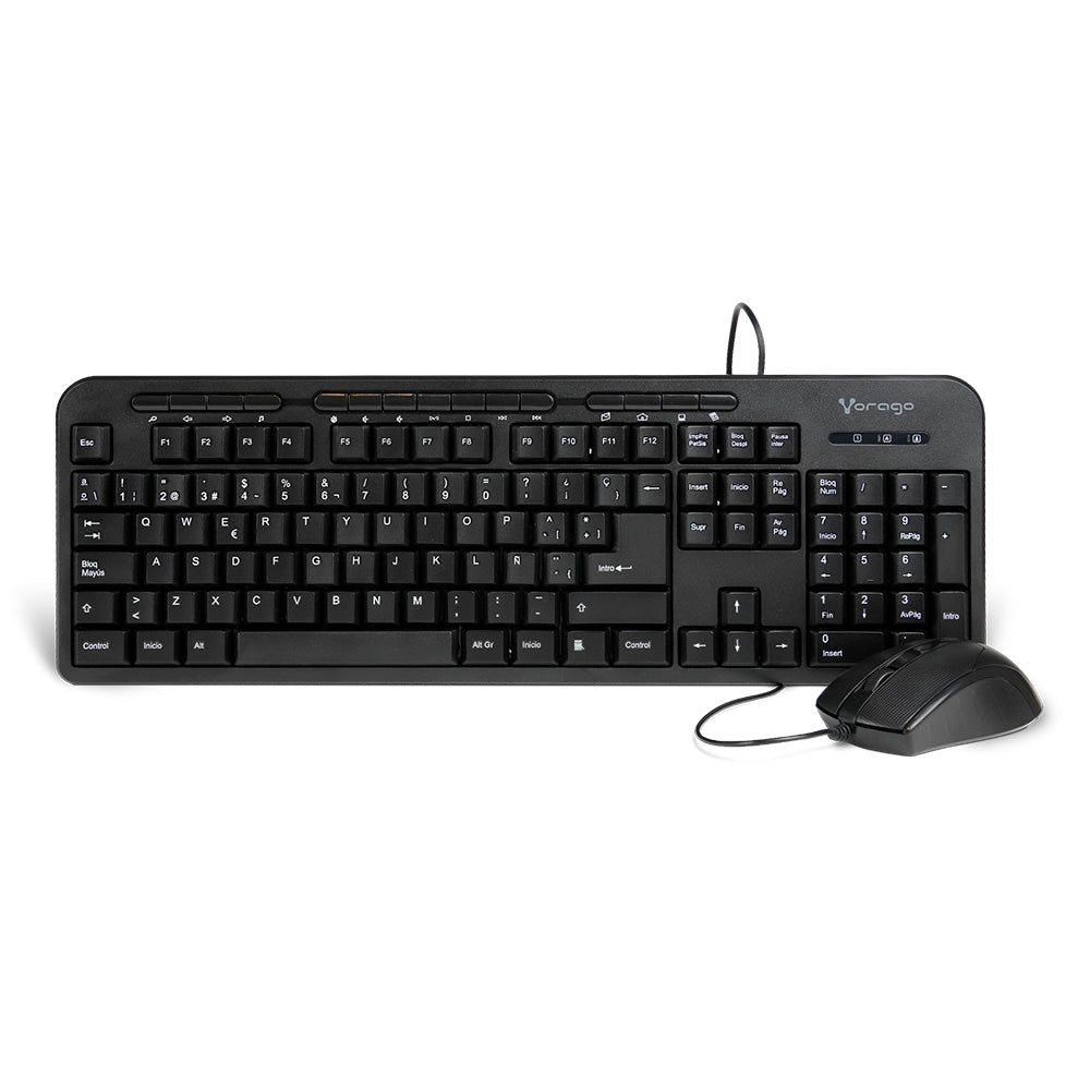 Kit de Teclado y Mouse VORAGO KM-107