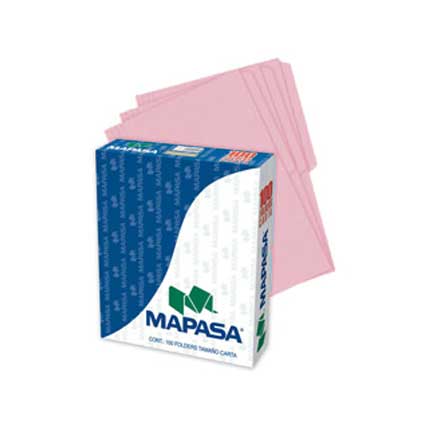 FOLDERS MAPASA ROSA CARTA C/100