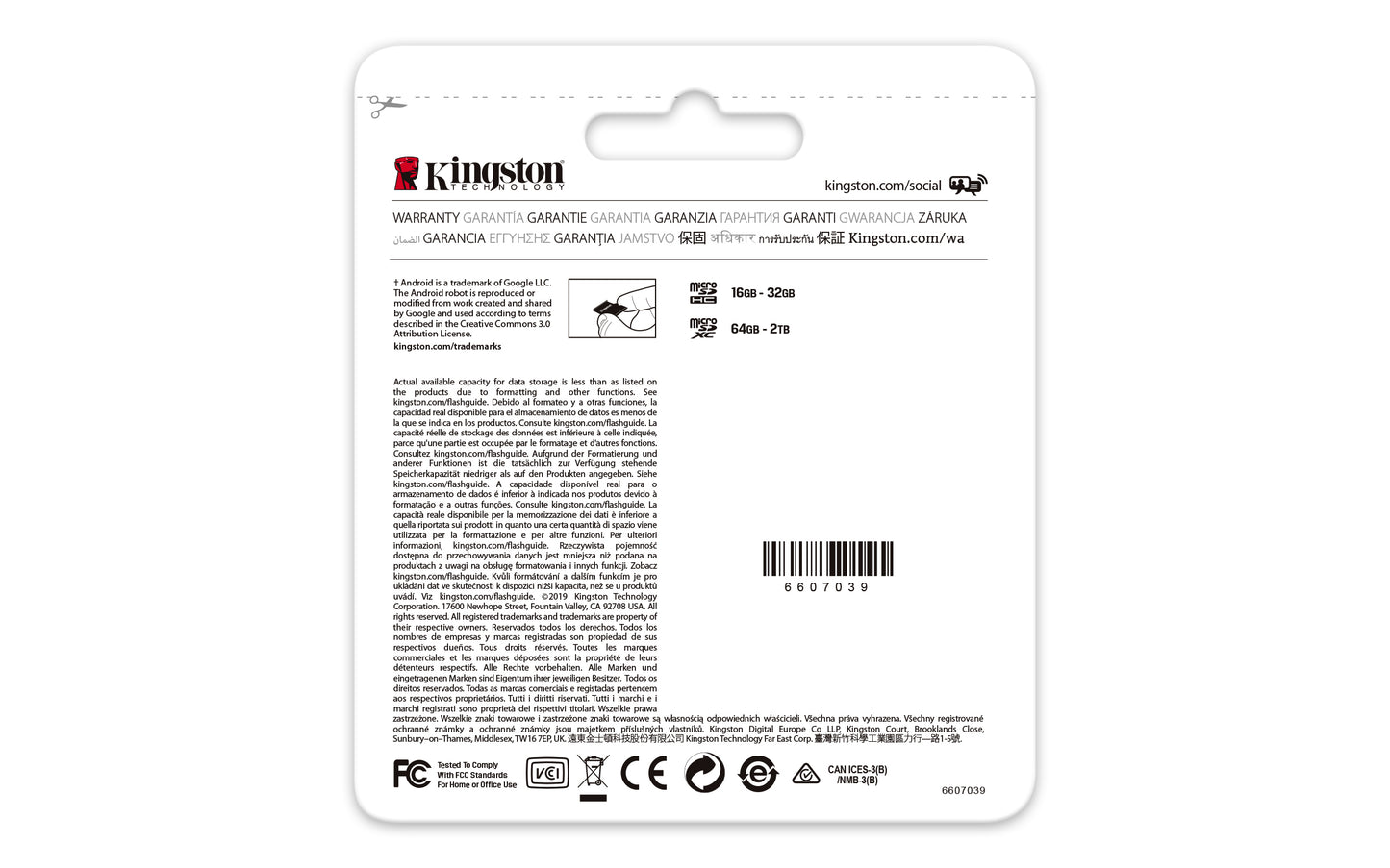 MICRO SD Kingston Technology CANVAS GO! PLUS