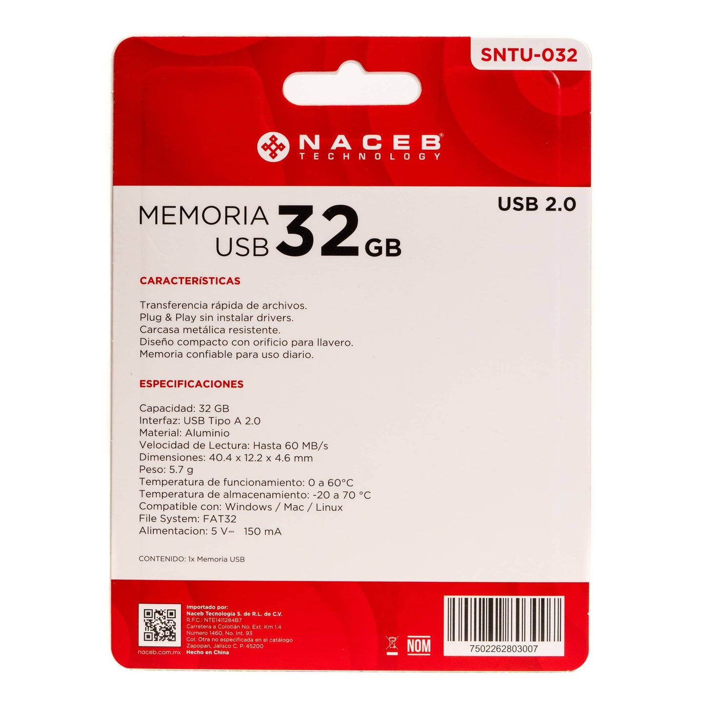 Memoria USB Naceb Technology STNU-032