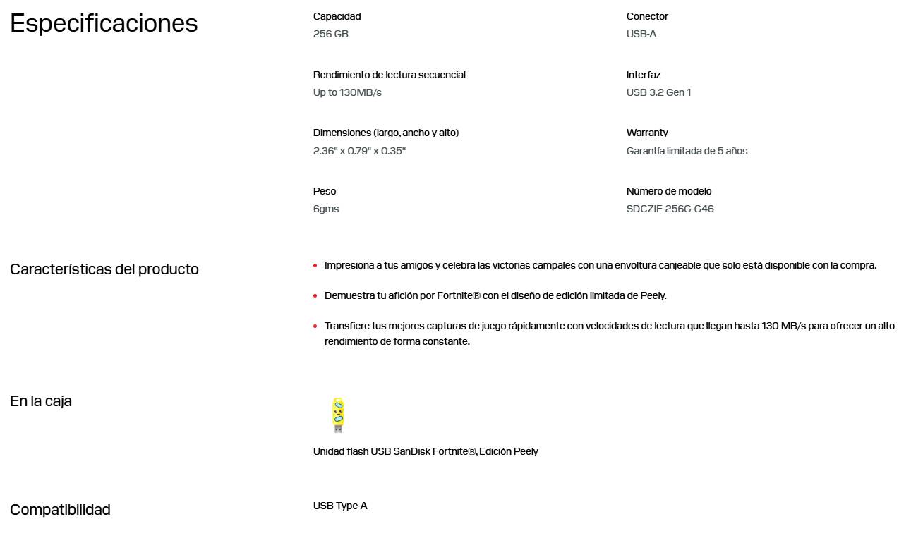 Memoria Flash SANDISK SDCZIF-256G-G46