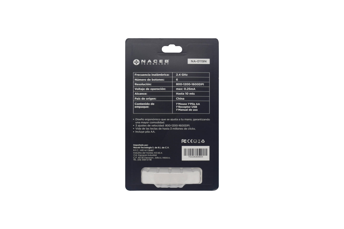 Mouse Naceb Technology NA-0119N