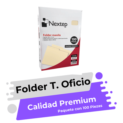 Folder Economico Nextep Oficio Manila C/100