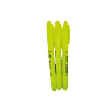 Marcador Nextep Resaltador Tipo Pluma Punta Cincel Color Amarillo C/12 Pzas