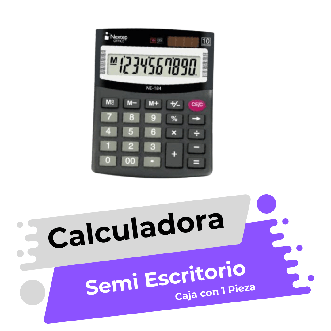 Calculadora Nextep 10 Dígitos Semi Escritorio Bateria/Solar