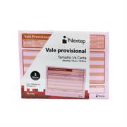 Vale Provisional de Caja Nextep 1/4 Carta 3 Blocks C/50 CU