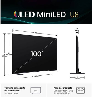 Televisiones Hisense 100U8K